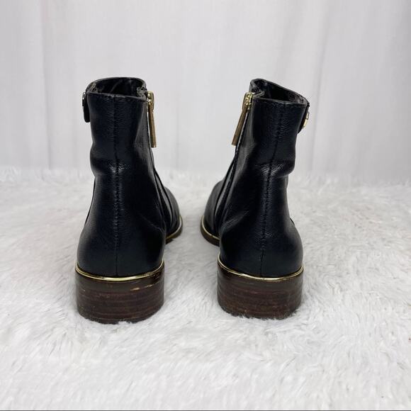 LOUISE ET CIE / Courmay black & gold short ledger ankle boots / 5 - Picture 5 of 10